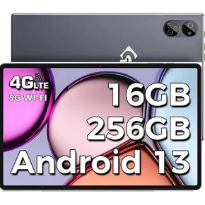 Android Tablet 10.1" inch, 4G LTE Dual SIM, 16GB RAM,256GB Storage,Supports Extend 1TB, IPS Touchscreen,Dual Camera, WiFi/WLAN/Bluetooth/GPS,TYD-109