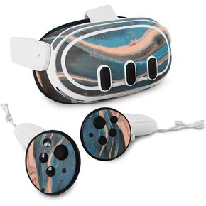 MightySkins Skin Compatible with Meta Quest 3 - Sea Dunes | Protective, Durable, and Unique Vinyl Decal wrap Cover | Easy to Apply, Remove, and Change Styles