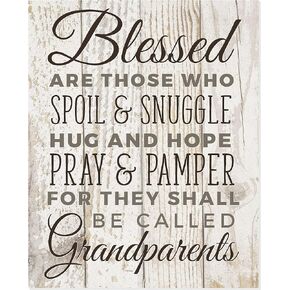MRC Wood Products Blessed Are Those Who Spoil And Snuggle Grandparents Wall Sign (12x15)