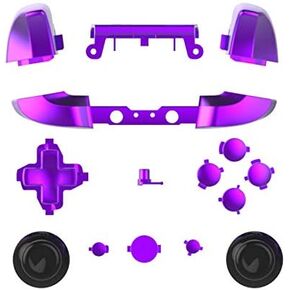 مجموعة أزرار كاملة من WPS Chrome Color ABXY Dpad Triggers لأحدث وحدة تحكم Xbox One Slim/Xbox one S مع مفك براغي (Torx T6 T8) مجموعة (كروم أرجواني) in Kuwait