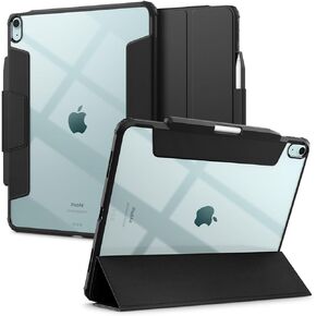 Spigen Ultra Hybrid Pro Designed for iPad Air 13 inch Case M2 (2024) with Transparent Back and Pencil Holder - Black