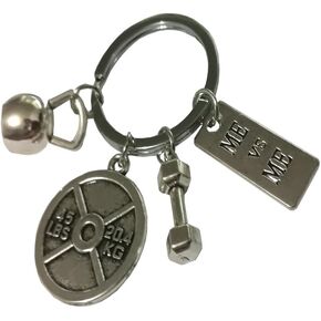 Best Motivational Gift Fitness Keychains With Quotes Weight Plate Dumbbell Kettlebell Charms Keyring