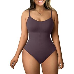 OYS Women's Sculpting Bodysuit Sleeveless Seamless Tummy Control Shaper Thong Tank Top Bodysuits