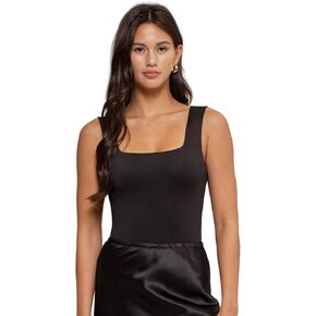 August Sky Women's Seamless Bodysuit - Sleeveless Deep Square Neck Top Basic Sleeveless One Piece in Saudi Arabia
