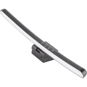 Computer Monitor Lamp with Asymmetric Optical Design Adjustable Touch Dimming RGB Light, 7 Color RGB Light Bar for Curved Screen