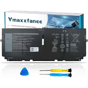 722KK 52Wh Laptop Battery Replacement for Dell XPS 13 9310 (2020), XPS 13 9300 (2020), XPS 13 9380 (2020) P117G001 P117G P117G002 Series WN0N0 0WN0N0 02XXFW 2XXFW FP86V 7.6V 6800mAh