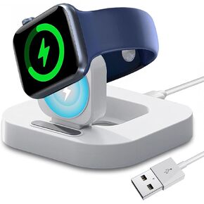 Designed for iwatch Charger, Portable Magnetic Charging Stand for Apple Watch with Charging Cable, Foldable Fast Watch Charger for Apple Watch Series 9/8/7/6/5/4,SE,Ultra 2[Nightstand Mode]