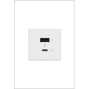 adorne Full-Size, USB Outlet, Ultra Fast Charge, A/C USB Outlet, Graphite, ARUSB2AC6G4
