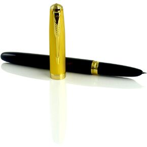 Jinhao 85 Stainless Steel Fountain Pen,Silver, Fine Nib With Refillable Ink Converter, Handcrafted Collection Gift Case Set