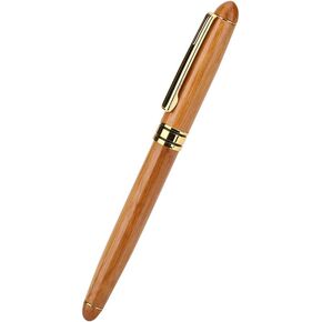 Heayzoki Gothic Fountain Pen, Luxury Caligraphy Pens for Writing, Vintage Elegant Bamboo Wood Ink Pen, Smooth-Writing Fancy Pen for Teachers Gift, Pen Women