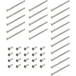 SING F LTD 20x M4x60mm Barrel Nuts Countersunk Screw Bolts with Sleeve for Escutcheons Connecting Box Escutcheons Door Handles