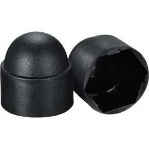 uxcell Plastic Dome Nut Protection Cap Covers, M16 Nut Cover Black 20pcs