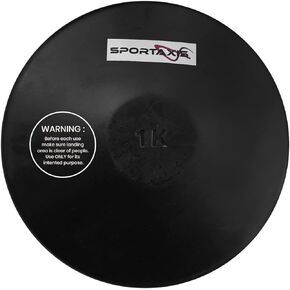 رمي القرص المطاطي SPORTAXIS - هيكل مطاطي صلب - مثالي للتدريب على المضمار والميدان - تعزيز مهارات رمي ​​القرص - مثالي لقاذفي المدارس الثانوية والكليات
