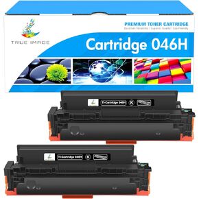 خرطوشة الحبر الأسود 046 046H: بديل متوافق لحبر Canon 046 046H CRG-046H MF733Cdw لحبر الطابعة Canon Color ImageClass MF733Cdw MF731Cdw MF735Cdw LBP654Cdw، عبوة من قطعتين