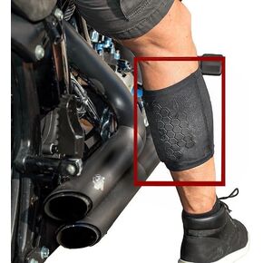 BurnJacket motorcycle exhaust pipe burn protective sleeve leg guard