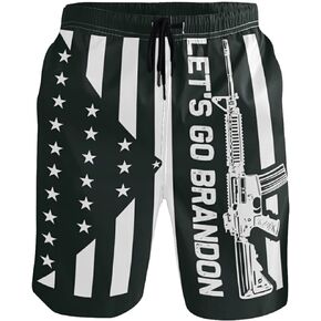 Men's Swim Trunks Board Shorts Mens Swim Trunk Quick Dry Swimwear Beach Pants with Mesh Lining