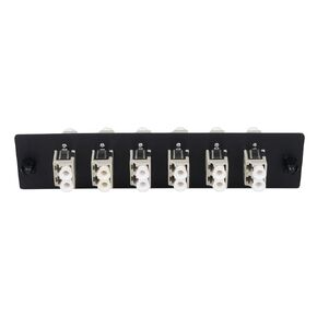 12 Fibers LC to LC Duplex Multi-Mode Fiber Patch Panel with 6 pcs LC/LC UPC Duplex Multimode Fiber Optic Coupler Adapters Connector