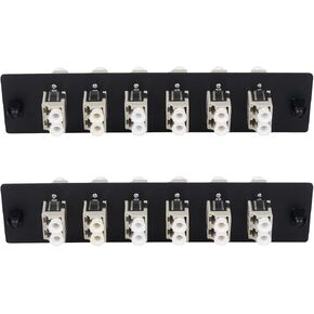 12 Fibers LC to LC Duplex Multi-Mode Fiber Patch Panel with 6 pcs LC/LC UPC Duplex Multimode Fiber Optic Coupler Adapters Connector in Kuwait