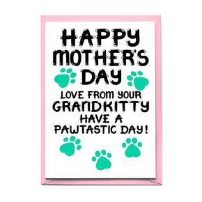 Mothers Day Card From The Cat, Grandkitty, Kitten For Grandma, Nana, Grammy, Gram, Mom