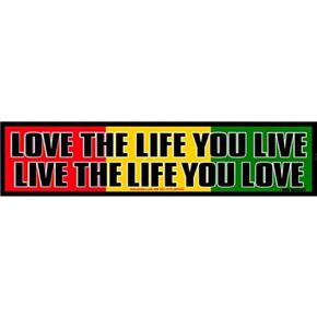 Peace Resource Project Love The Life You Live, Live The Life You Love - Small Bumper Sticker or Laptop Decal (7" X 1.5")