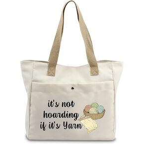 it's not Hoarding if it's Yarn Tote Knitting Accessories Bag Funny Yarn Lovers Gifts For Knitting Lovers Knitter