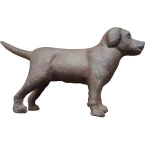 First of a Kind Cast Iron Labrador Dog Statues, Vintage, Antique Tabletop Cute Labrador Figurine Collectible Gifts in Black, Decorative Cast Iron Lab Doggie Decor Figurines
