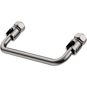 304 Stainless Steel Folding Pull Handle, U-Shape Folding Metal Cabinet Handles Toolbox Handle,Hole Distance: 3.5Inch Center to Center