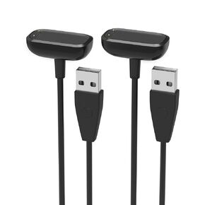 Charger Cable for Fitbit Luxe & Charge 5 Replacement 3.3Ft Smartwatch Charger USB Magnetic Wireless Fast Charging Cable Cord for Charge 5 Luxe Fitness Tracker with Reset Button - 2Pack