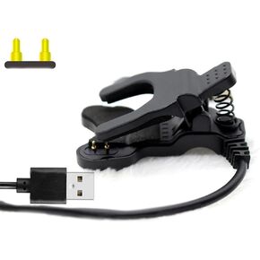 Black USB Port Compatibility Backup Chargers,Chargers and Power Adapters, 2-Pin 3mm 4mm Clip Type Charging Cable USB Charger Adaptor for Child Smart Watch Wristbands