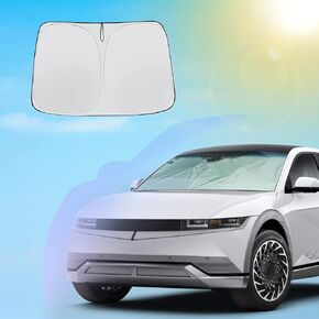 SXCY 2022 2023 2024 Ioniq 5 مظلة للزجاج الأمامي 2023 2024 Hyundai Ioniq 5 ملحقات 2022-2024 Ioniq 5 Sunshade Foldable Sun Shield 2023 2024 Ioniq 5 Sunshade Block الأشعة فوق البنفسجية للنوافذ الأمامية للسيارة