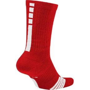 جوارب Nike Elite لكرة السلة صغيرة (يناسب مقاس النساء 6-8، مقاس الشباب 3Y-5Y) SX7626-657 أحمر، أبيض