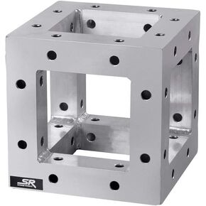 Monoprice 8in x 8in Lite Duty Box Truss, 6-Way Corner with Hardware, Up to 500 Pounds Max Load Capacity - Stage Right Series