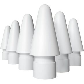 AWINNER متوافق مع طرف قلم Apple ونصائح قلم Apple (الجيل الثاني)، لون بديل iPencil Nibs 6 عبوات (أحمر/أصفر/أرجواني/وردي/سماوي/رمادي)