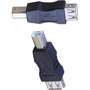 USB 2.0 A Female to USB B Male Print Adapter Converter USB AF/BM Adapter Plug 2 PCS