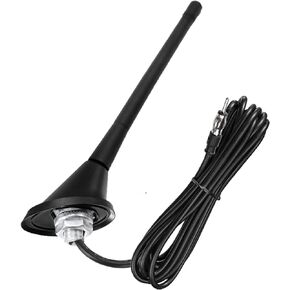 Universal Stereo Car Antenna AM FM Antenna Replacement with Mount Base 12 inch DIN Plug Connector