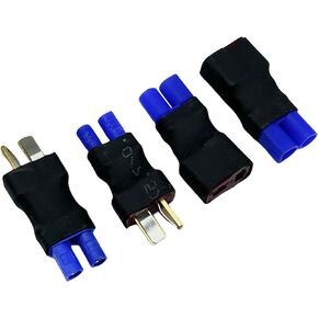 2Pairs T-Plug Style to EC2 Male Female RC Connector Adapter for RC Lipo Battery Connectors