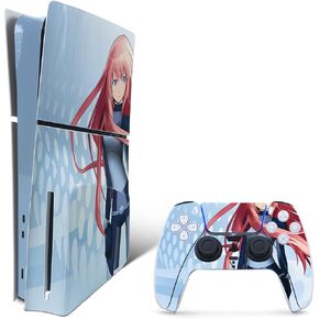 MightySkins Skin Compatible with Playstation 5 Slim Disk Edition Bundle - Anime Spy | Protective, Durable, and Unique Vinyl Decal wrap Cover | Easy to Apply | Made in The USA