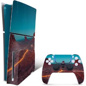 MightySkins Skin Compatible with Playstation 5 Slim Disk Edition Bundle - Monument Valley | Protective, Durable, and Unique Vinyl Decal wrap Cover | Easy to Apply | Made in The USA