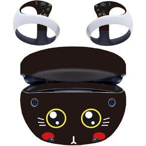 for Playstation VR2 Cover Skin, PS VR2 Protective Cover Accessories, Multi Colors Shell Sticker Skin, Controller Grips & Face Cover Set (Lava)