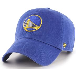 47 NBA Unisex-Adult Clean Up Adjustable Hat Cap One Size Fits All (Golden State Warriors Royal Blue)
