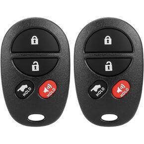 2 Pcs Key Fob Replacement Keyless Entry Remote Control Compatible with Toyota Solara Avalon Sienna Sequoia Highlander 2004 2005 2006 2007 2008 2009 (GQ43VT20T)