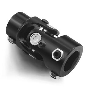 1" DD X 3/4" 36 Spline Steering Universal U Joint, Single U-Joint Coupler Black