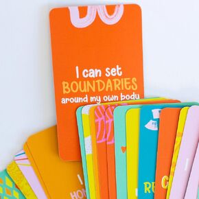 Positive Affirmation Cards for Kids 52 Pcs Daily Affirmations for Kids Inspiring Intuition, Boundaries, Communication and Growth Mindset, Mindfulness Cards for Kids, Kids Affirmation Cards