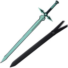 41" Stainless Steel Sword with Free Sheath for Sword Art Online SAO Kirito Sword Asuna's Lambent Light Sword Anime Cosplay Props,Stainless Steel -Dark (SAO Set of 2)