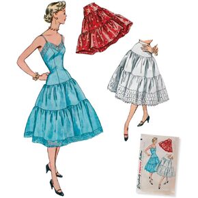 Simplicity US8456D5 1950's Fashion Women's Vintage Slip and Petticoat Sewing Patterns, Sizes 4-12