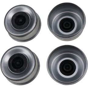 2.72" Relube Grease/Dust Cap with Rubber Plugs for 7,000-.8,000lb Trailer Axle Wheel Hubs (4 pcs)