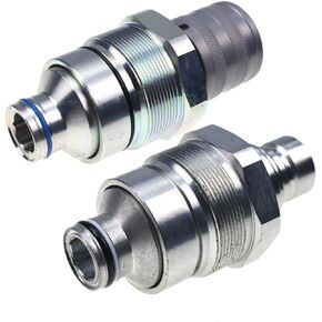 FridayParts Male & Female Flat Face Coupler Kit V1311-77140 V1311-77150 Compatible for Kubota Track Loader SVL75 GF1800 LA450A LA480 L47 AD70 AT25 M100XDTC Replacement