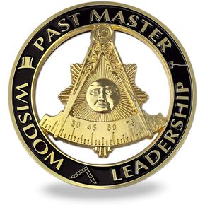 Past Master Masonic Car Emblem Auto Decal Freemason with Square Sticker