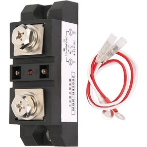 200A Industrial Solid State Relay, High Switching Speed Noiseless Industrial Solid State Relay Relay DC Control AC SSR Anti Vibration for Petrochemical Equipment