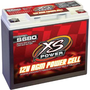 XS Power S680 AGM Racing Series 1000 Max Amp 320 Cranking Amp 12V Battery